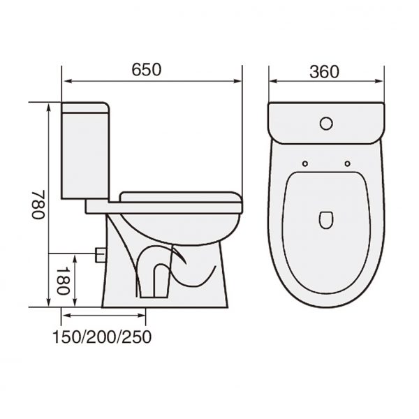 Baron – One Piece Water Closet – W888 - AG Hardware