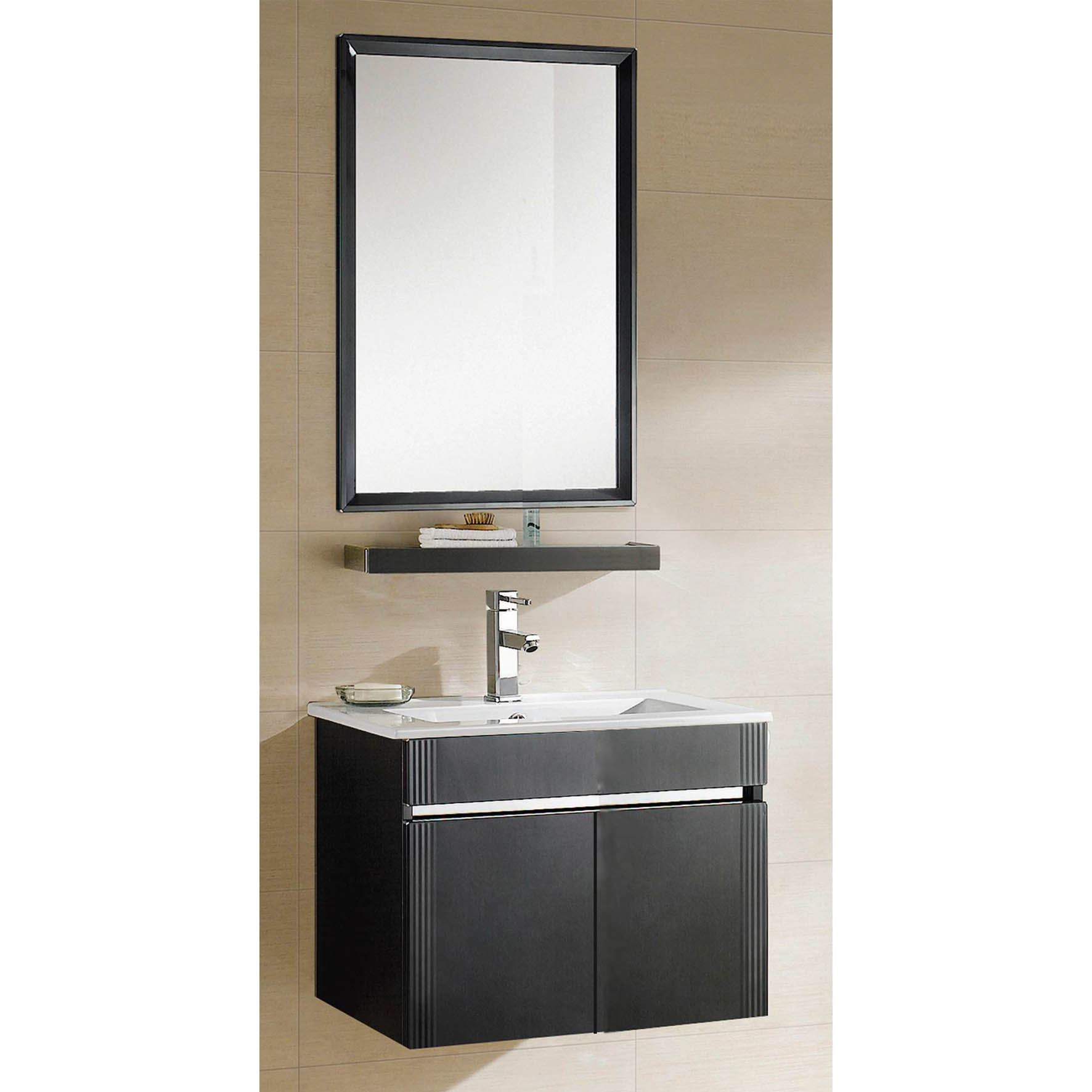 Zaffiro – Stainless Steel Vanity Cabinet with Built-In Basin – PHT-8246B-60