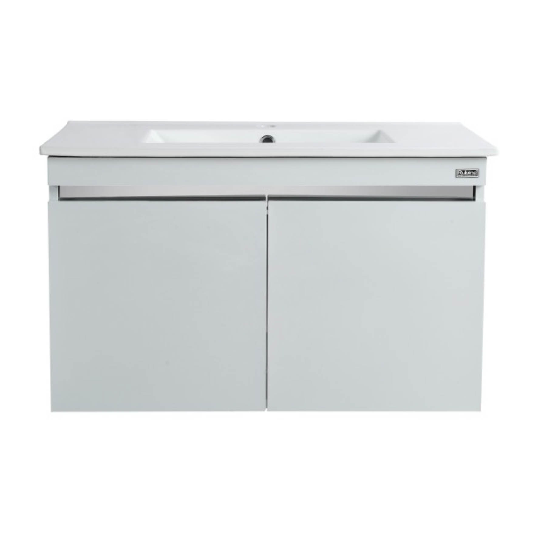 Rubine – Stainless Steel Vanity Cabinet with Built-In Basin – RBF-1384D2-WH