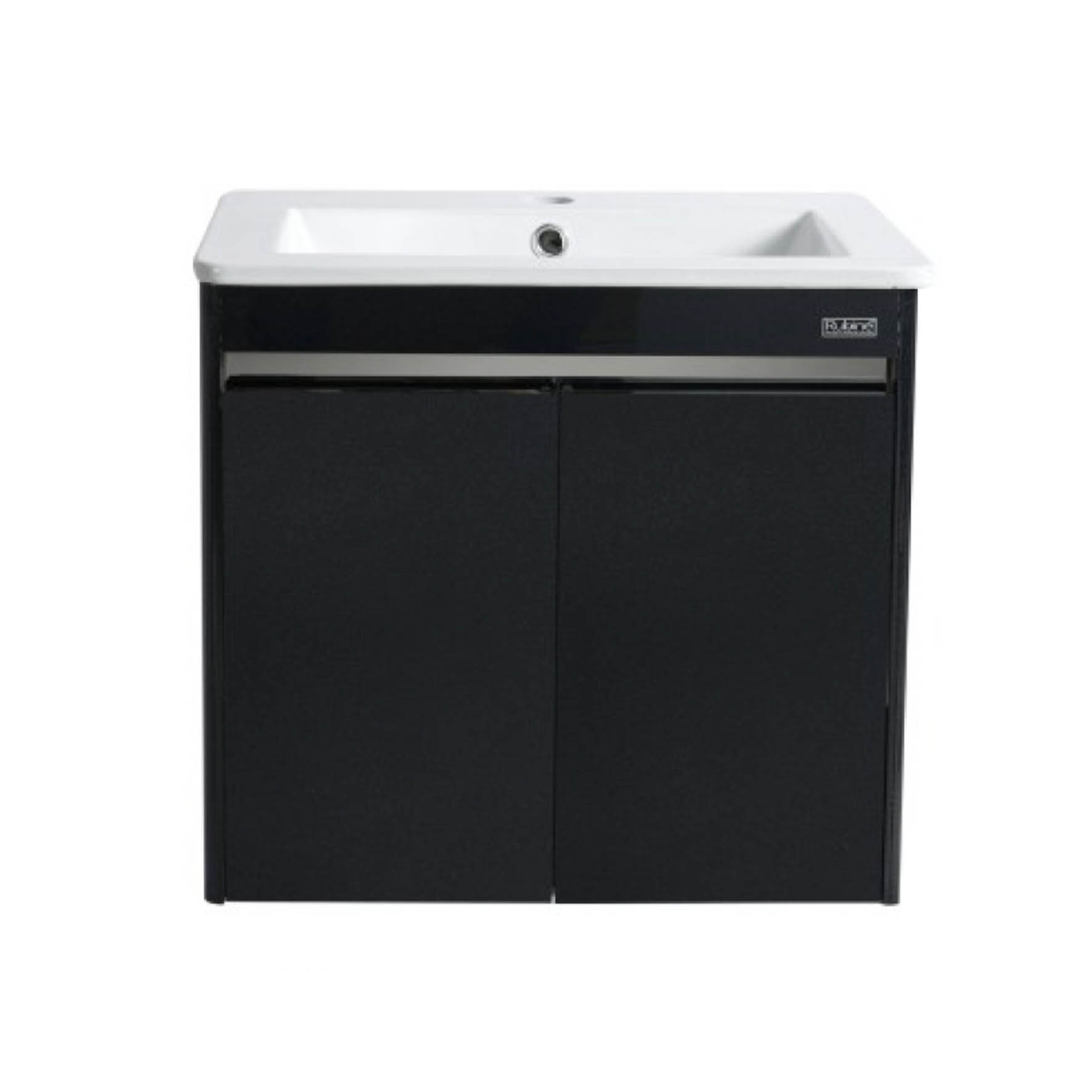 Rubine – Stainless Steel Vanity Cabinet with Built-In Basin – RBF-1554D2-BK