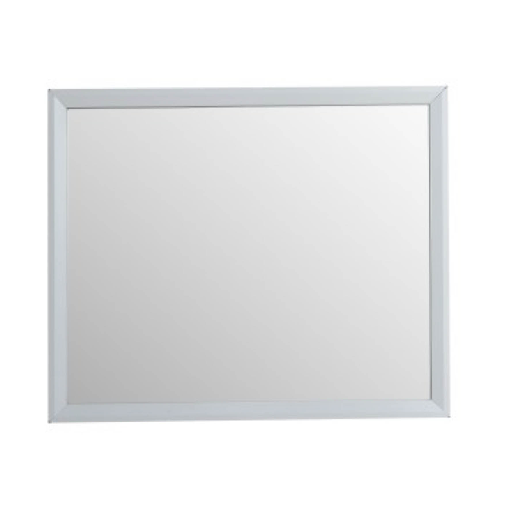 Rubine : Stainless Steel Framed Mirror (White) – RBM-56101-WH