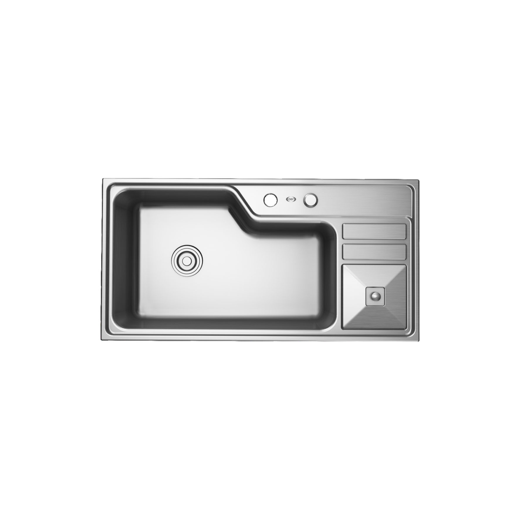 Aer- 1Bowl 1Drainer Stainless Steel Sink – KS1-01TP