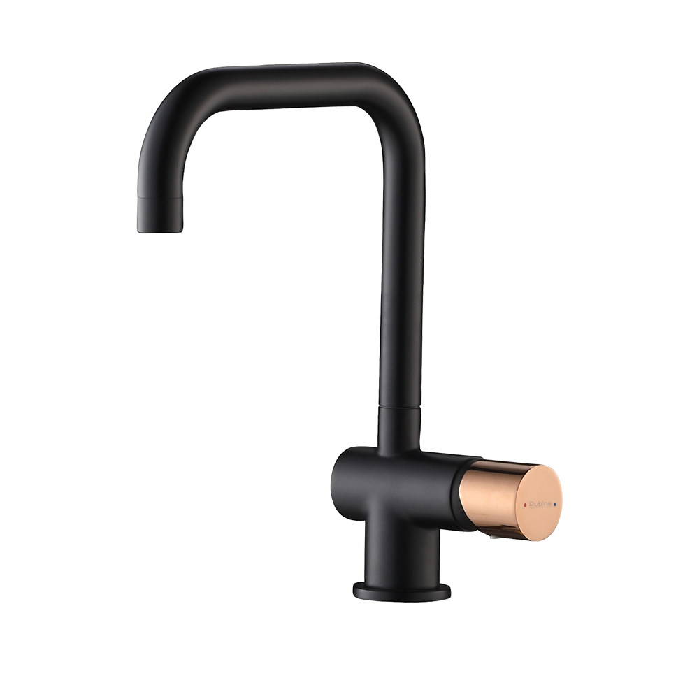Rubine – Touchless Sink Mixer (Matt Black / Rose Gold) – BO-3144AS.BK.G