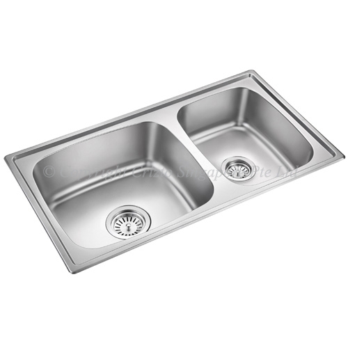 Crizto – 2 Bowl Stainless Steel Sink – CKS-1013S-SV