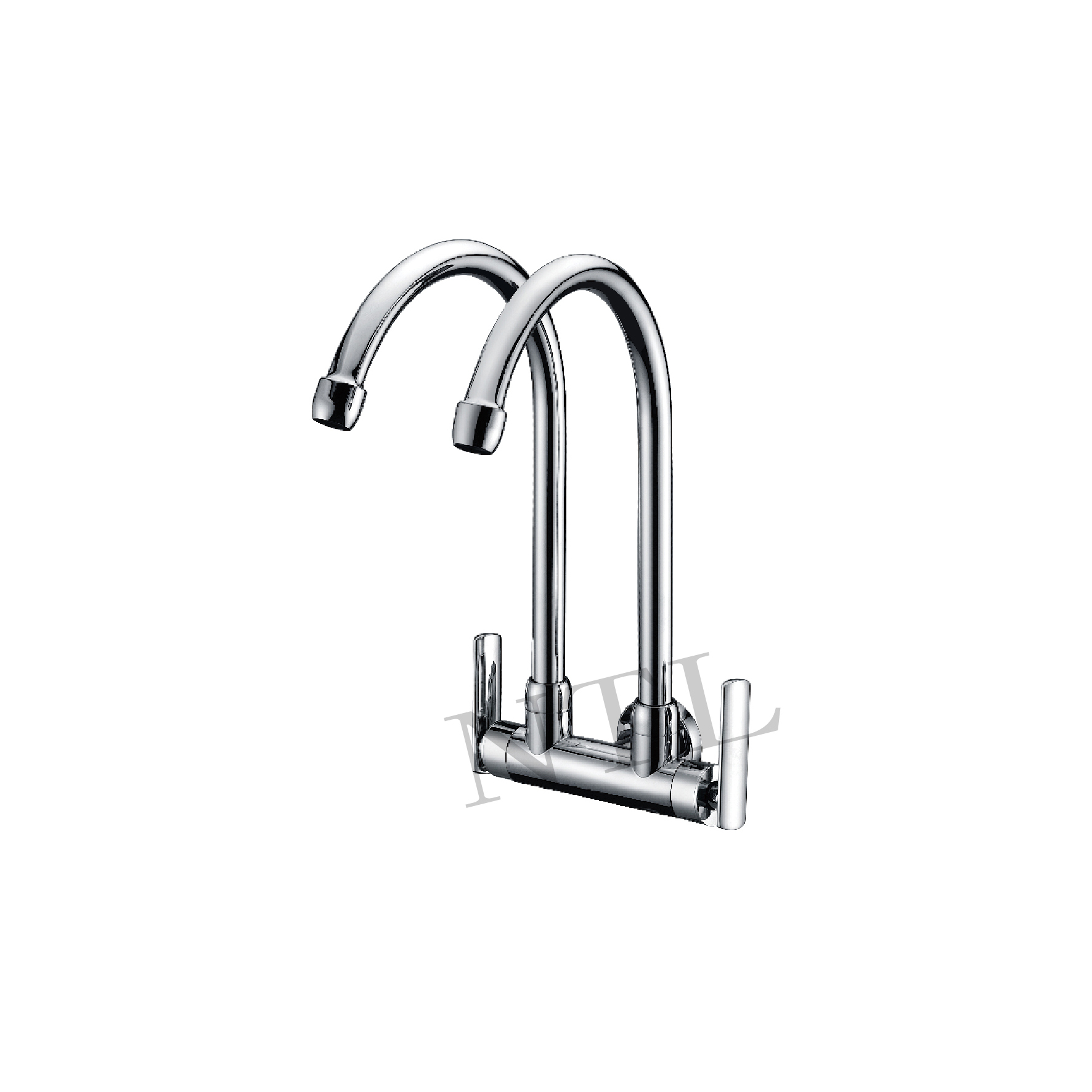 NTL – Dual Spout Sink Cold Tap (Wall-Mount) – NTL-3026-C