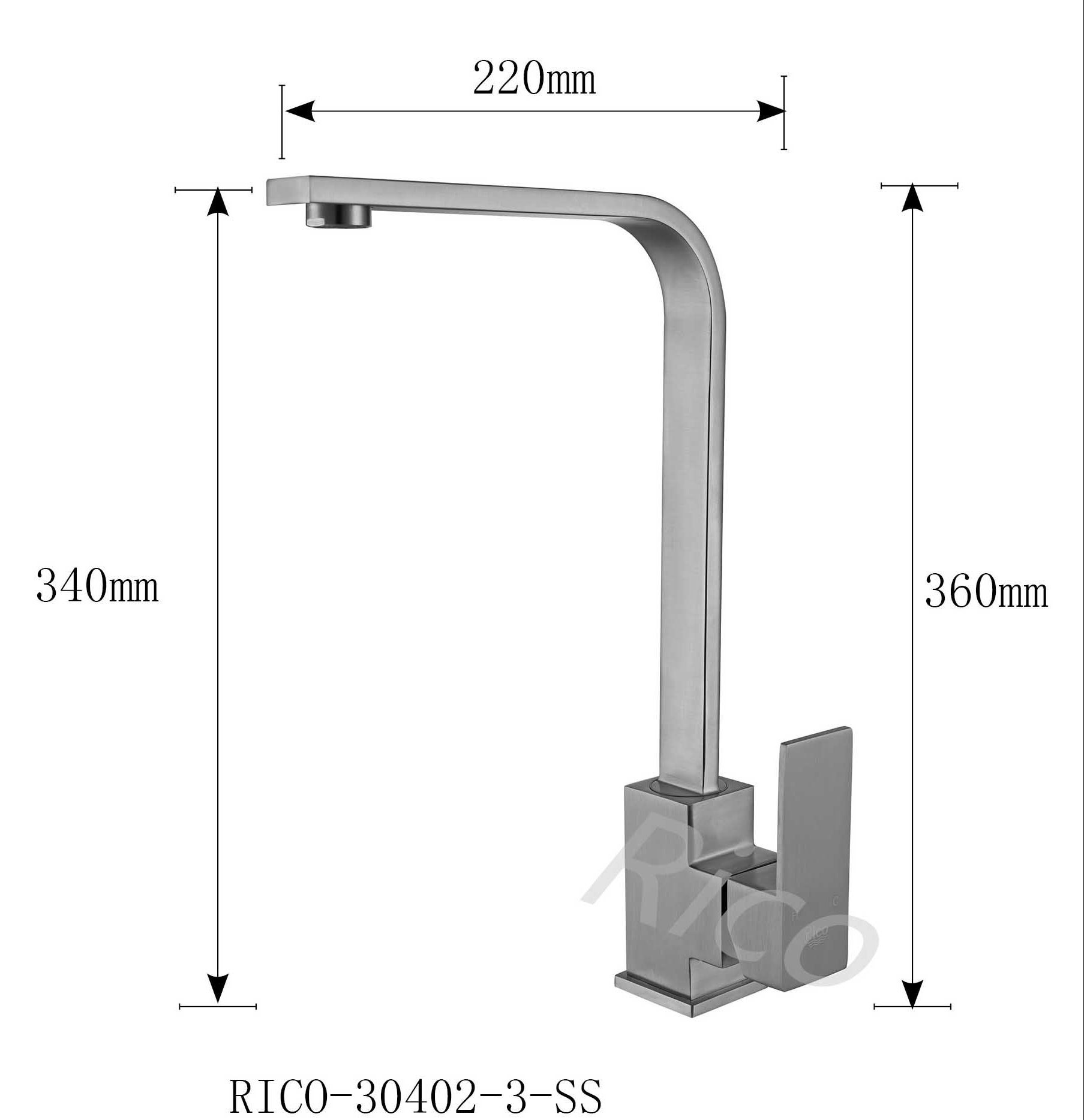 Rico : Stainless Steel Sink Mixer – RICO-30402-3-SS