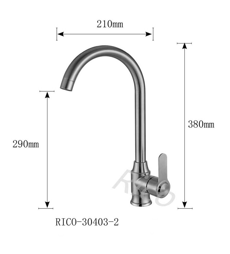 Rico : Stainless Steel Sink Mixer – RICO-30403-2