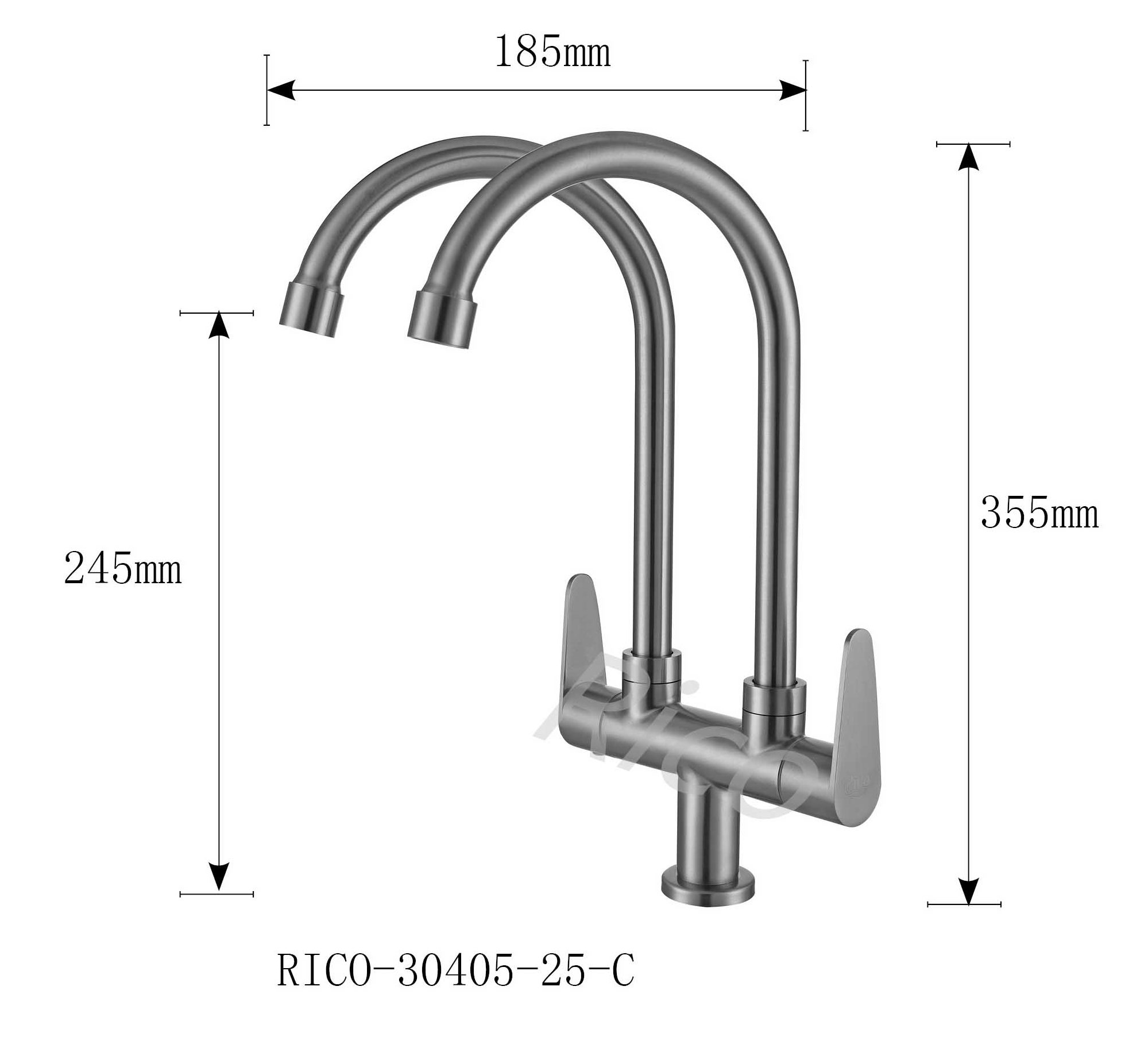 Rico : Stainless Steel Sink Cold Tap – RICO-30405-25-C