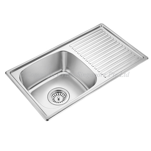 Crizto – 1 Bowl 1 Drainer Stainless Steel Sink – CKS-1021S-SV