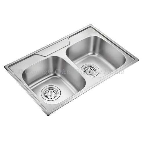 Crizto – 2 Bowl Stainless Steel Sink – CKS-1014S-SV