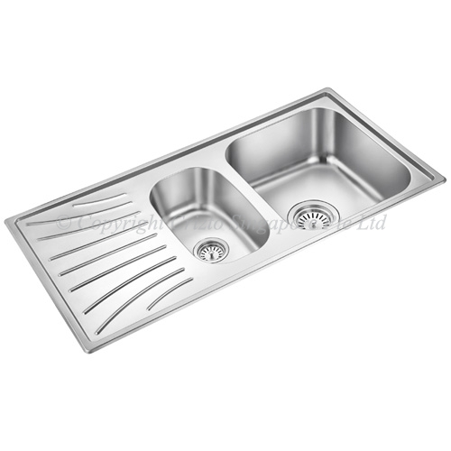 Crizto – 2 Bowl 1 Drainer Stainless Steel Sink – CKS-1015S-SV