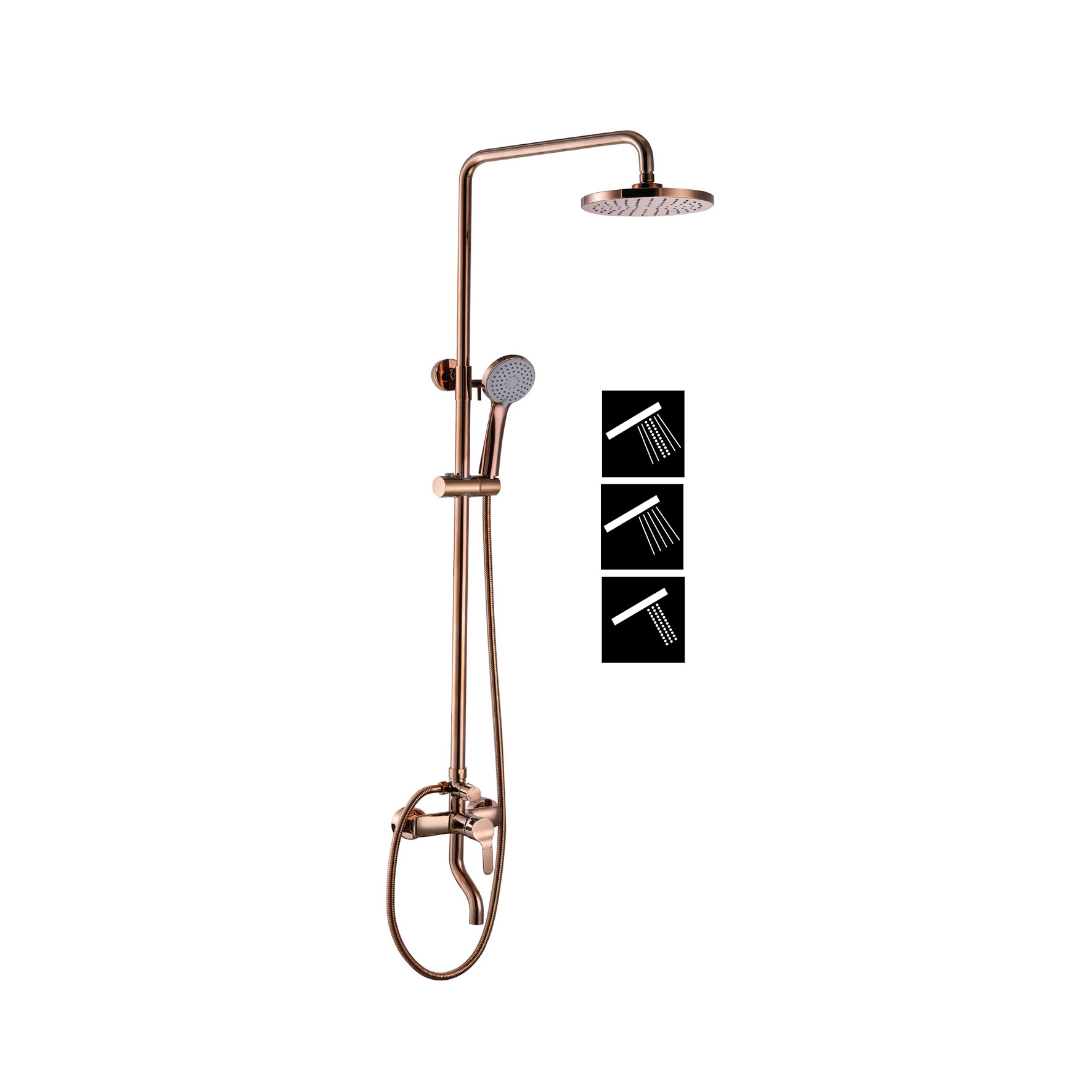 NTL – Rain Shower Set (Rose Gold) – NTL-1009R