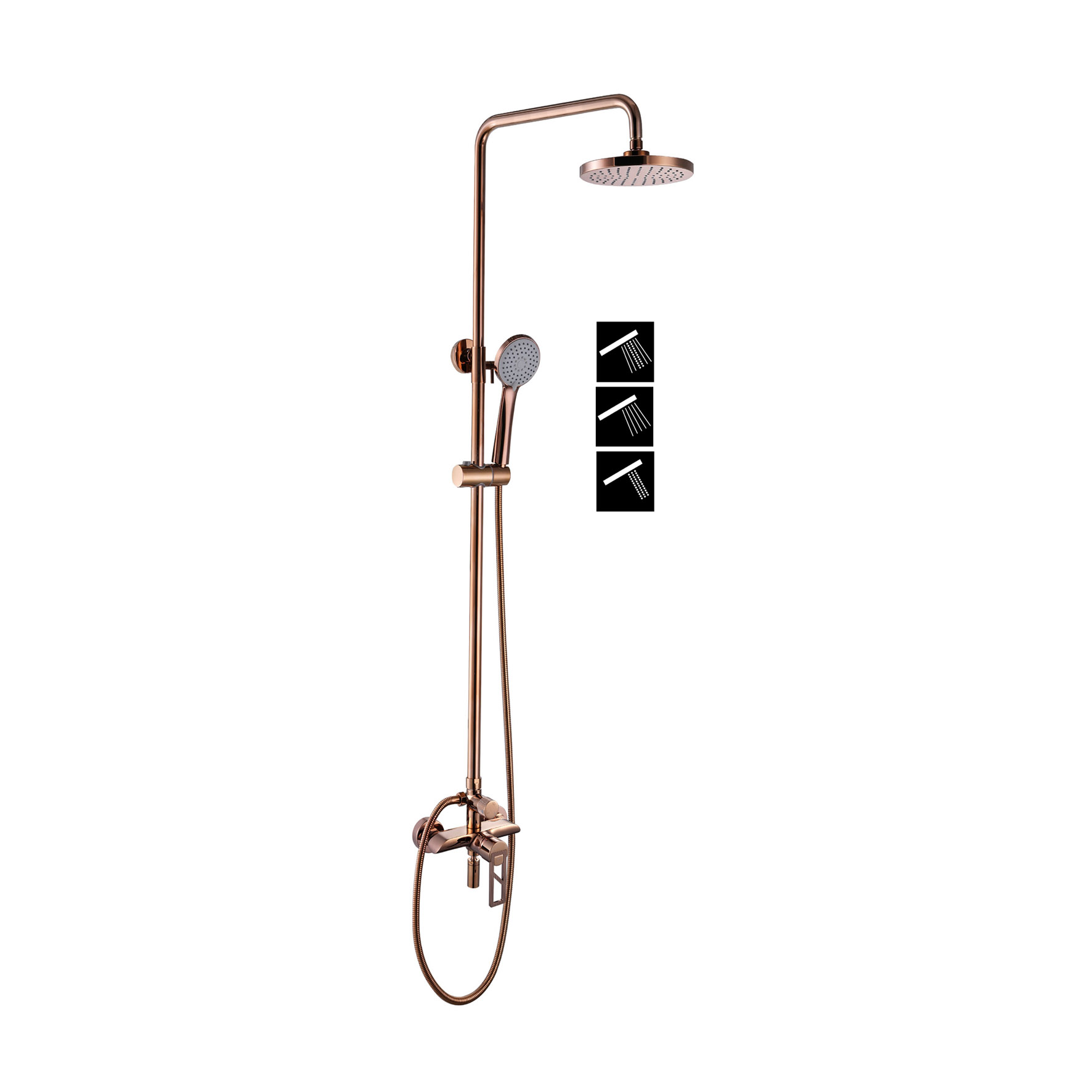 NTL – Rain Shower Set (Rose Gold) – NTL-1037RG