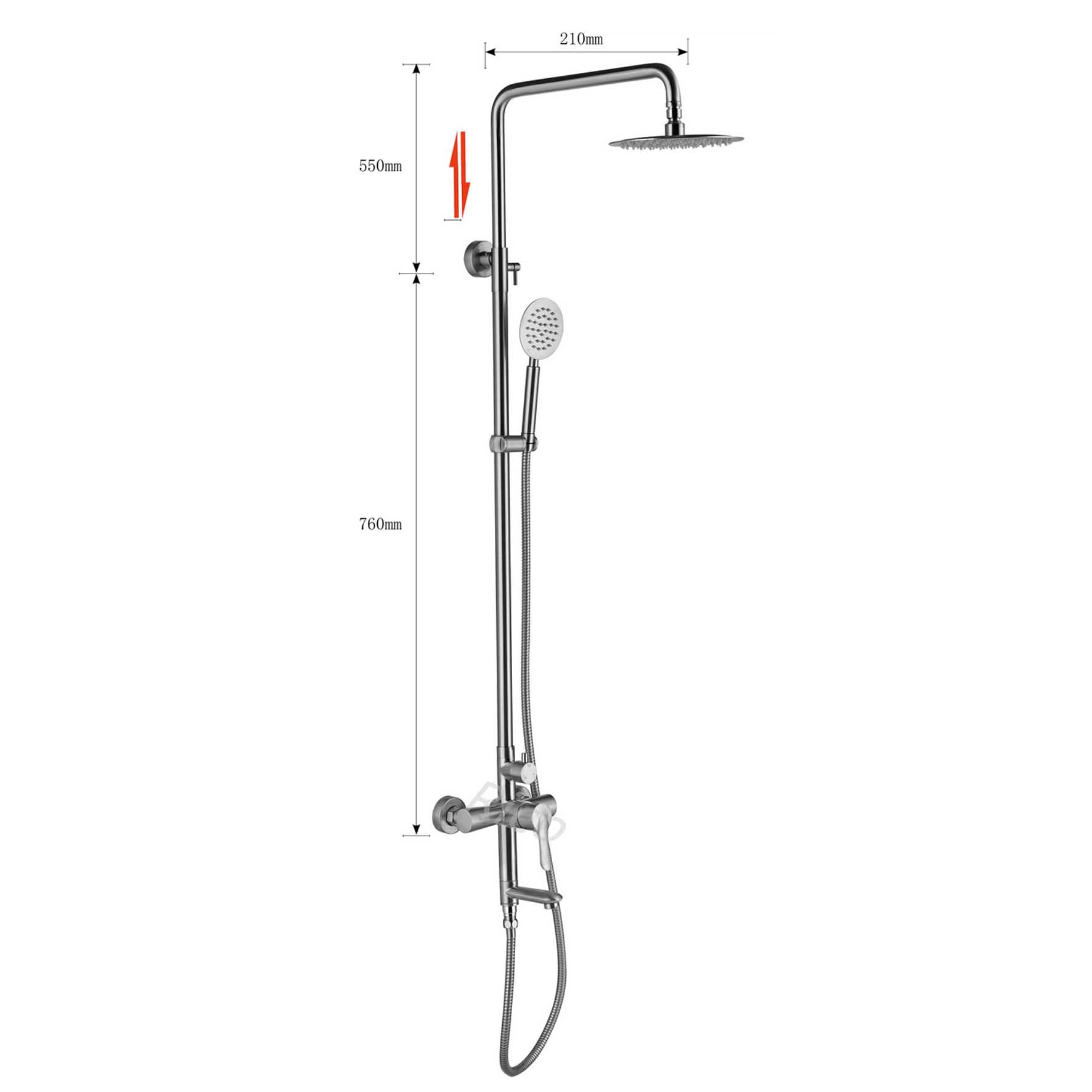 Rico : Stainless Steel Rain Shower Set – RICO-30401-7